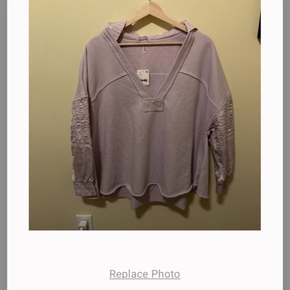 Free People Movement Spin Pullover V-Neck Hoodie in Pale Lilac LAST ONE NWT - Picture 8 of 8